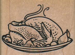 Roast Turkey On Plate 2 x 1 1/2