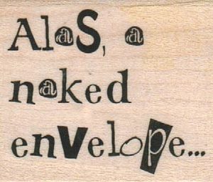 Alas A Naked Envelope 1 3/4 x 1 1/2-0