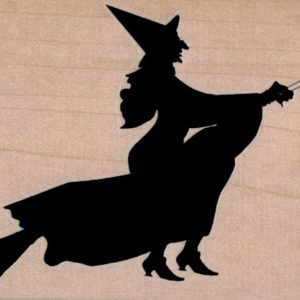 Witch on Broom Silhouette 3 x 3 3/4-0