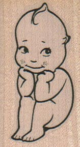 Kewpie Doll Sitting 1 1/4 x 2 1/4