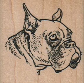 Boxer Dog Head 2 x 2