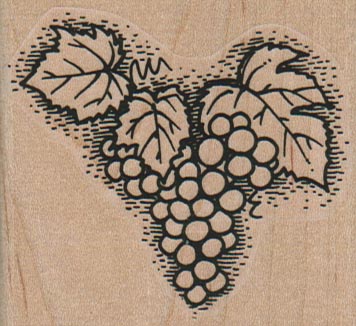 Grapes And Leaves 2 1/2 x 2 1/4