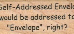 A Self-Addressed Envelope 1 x 2 1/4-0