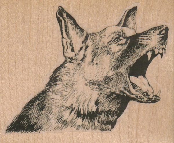 German Shepherd Dog Mouth 2 3/4 x 2 1/4-0