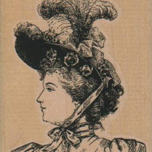 Feather Hat Lady 2 1/2 x 3 1/4-0