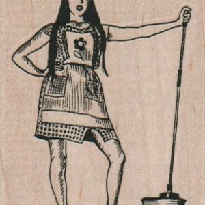 Lady With Mop And Pail 2 1/4 x 3-0