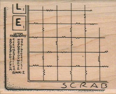 Scrabble Board Partial 2 3/4 x 3 1/4