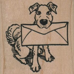 Dog With Envelope 2 1/4 x 2 1/4-0