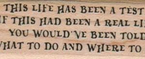 This Life Has Been A Test 1 x 2 3/4-0