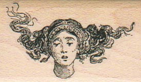 Lady With Crazy Hair 1 1/4 x 2-0