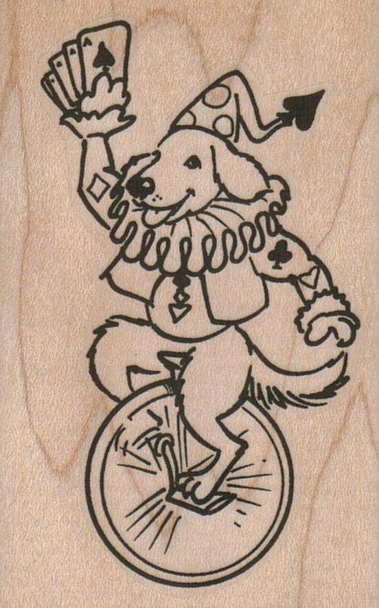 Card Dog On Unicycle 2 x 3-0