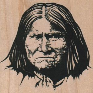 Geronimo Face On/Large 3 1/4 x 3-0