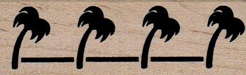Four Palm Tree Border 1 1/4 x 3 1/2