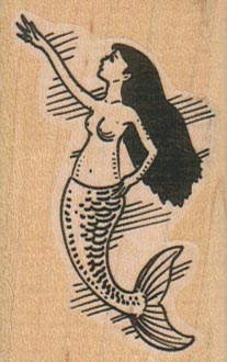 Mermaid Waving 1 1/2 x 2 1/4