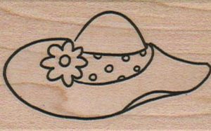 Hat With Flower 1 1/2 x 2 1/4-0