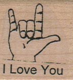 Hand Sign I Love You 1 1/4 x 1