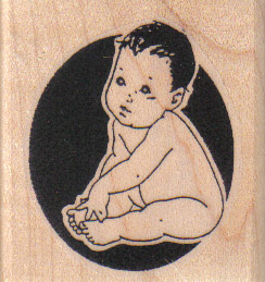 Baby In Circle 1 3/4 x 1 3/4