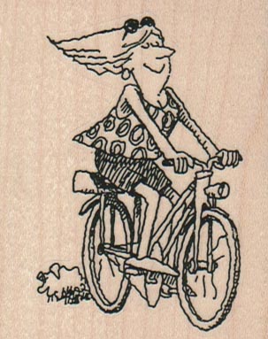 Bicycle Lady 2 1/4 x 2 3/4