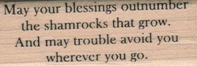 May Your Blessings Outnumber 1 x 2 3/4