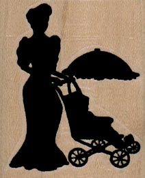 Silhouette Lady/Carriage/Lg 1 1/2 x 1 3/4