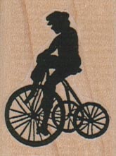 Silhouette Boy/Tricycle/Sm 3/4 x 3/4-0
