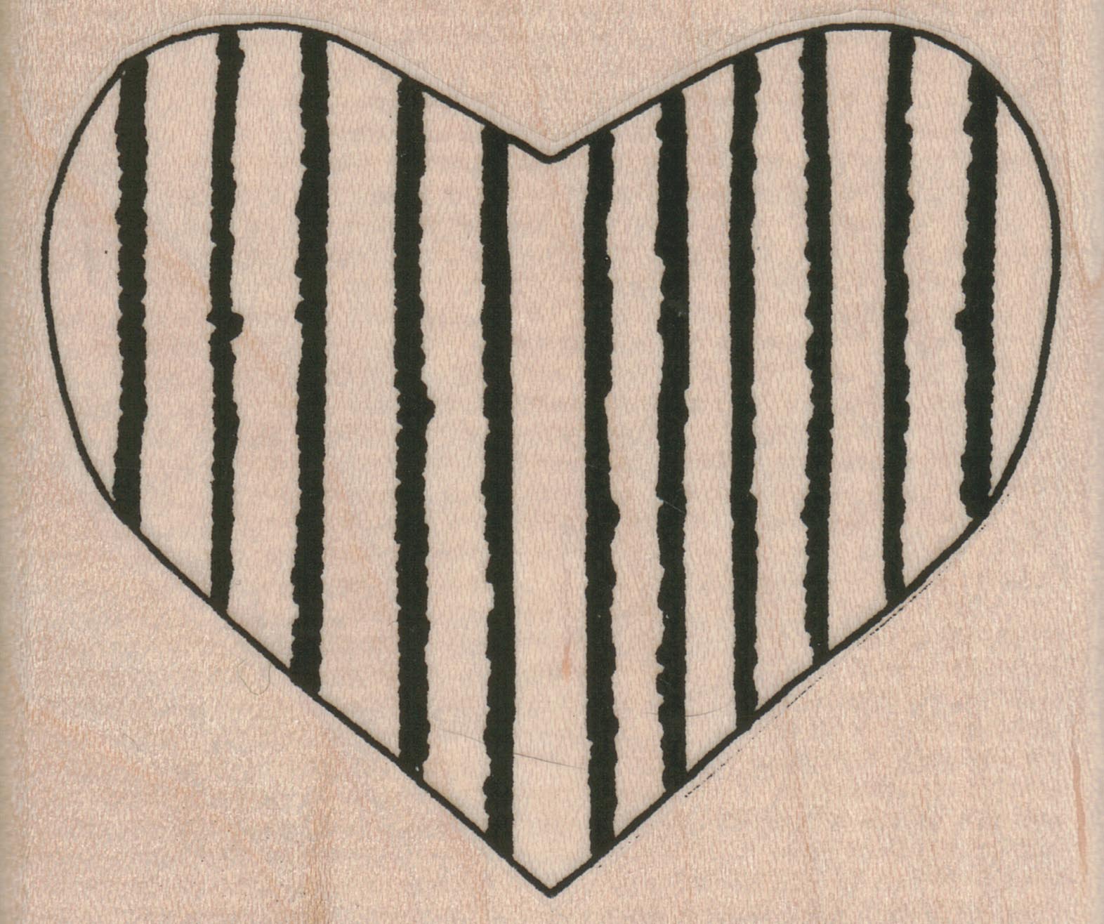 Striped Heart 2 3/4 x 2 1/4