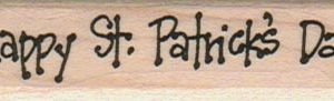 Happy St. Patrick's Day 3/4 x 2 1/2-0
