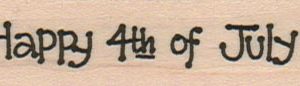 Happy 4th of July 3/4 x 2 1/2-0