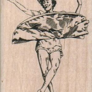 Lady Dress Flying Up 2 1/4 x 2 3/4-0