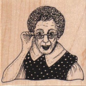 Lady Adjusting Glasses 3 x 2 3/4-0