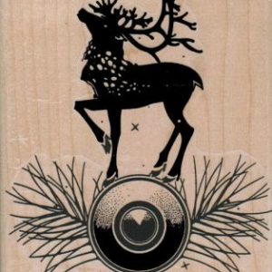 Reindeer on Ball Fir 3 1/2 x 4 1/4-0