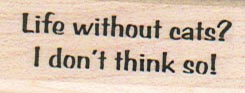 Life Without Cats? 3/4 x 1 3/4
