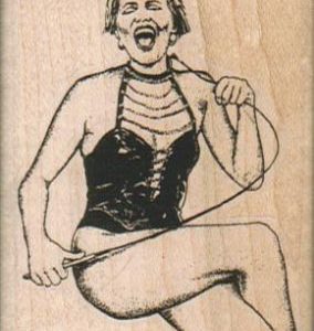 Leather Lady Singing 2 x 2 3/4-0