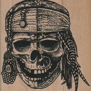 Skeleton Pirate Head 2 3/4 x 3-0