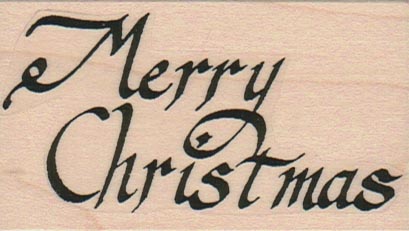 Merry Christmas (Script) 1 3/4 x 2 3/4