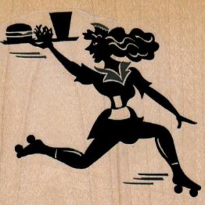 RollerSkating Waitress 2 3/4 x 2 1/2-0
