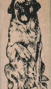Leonberger Dog Paw 1 1/4 x 2 1/2-0