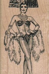 Showgirl Plumed/Large 2 x 3 3/4-0