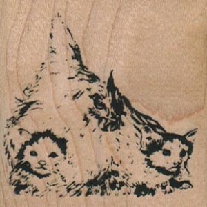 Hen And Kittens 2 1/4 x 2 1/4-0