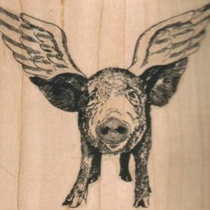 Winged Pig Large 4 1/2 x 4 3/4-0