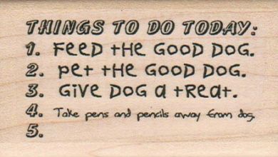 Things To Do Today/Dog 1 3/4 x 3