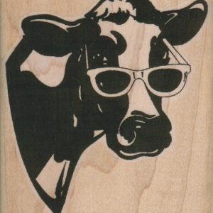 Cow With Sunglasses 2 3/4 x 3-0