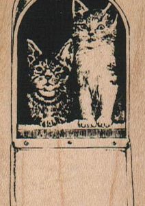 Kitties In Mail Box 1 1/2 x 3-0