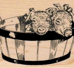 Pigs In Basket/Large 3 x 4-0