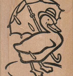 Duck With Umbrella 2 x 2 3/4-0