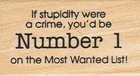 If Stupidity Were A Crime 1 1/4 x 2