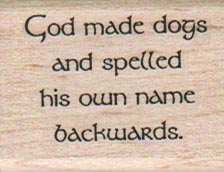 God Made Dogs 1 1/4 x 1 1/2