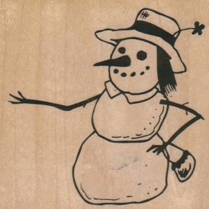 SnowWoman in Flower Hat 4 x 3 3/4-0