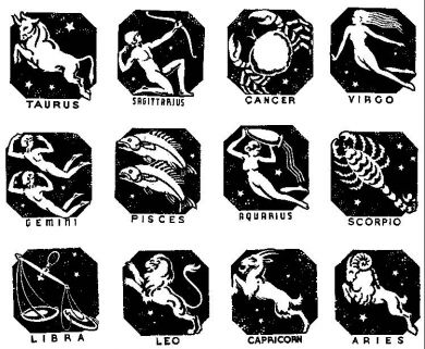 CB29 Astrology Signs Set of 12 Unmounted