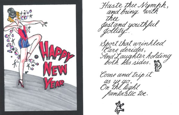 Happy New Year Outline Letters 1 3/4 x 2 1/4-39141